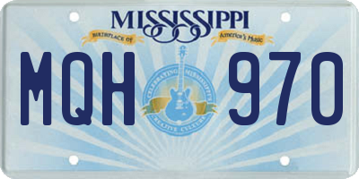 MS license plate MQH970