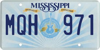 MS license plate MQH971