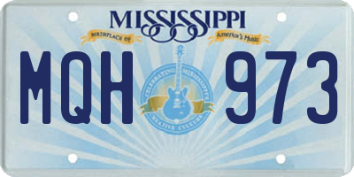 MS license plate MQH973