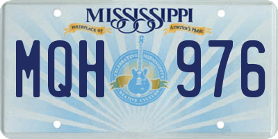 MS license plate MQH976