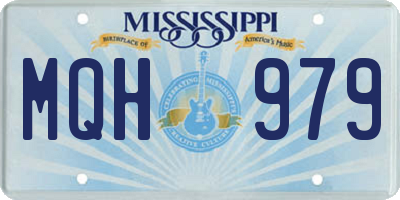 MS license plate MQH979