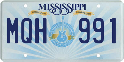 MS license plate MQH991