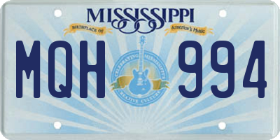 MS license plate MQH994