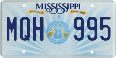 MS license plate MQH995