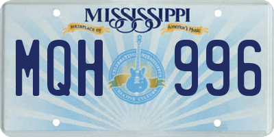 MS license plate MQH996