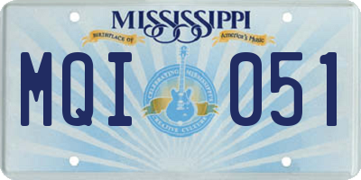 MS license plate MQI051