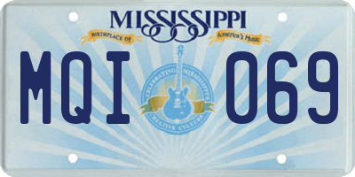 MS license plate MQI069