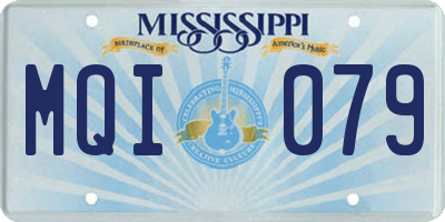 MS license plate MQI079