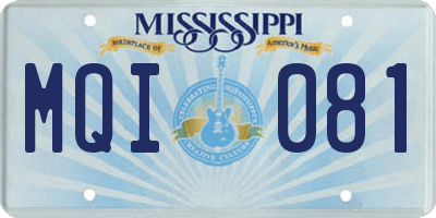 MS license plate MQI081