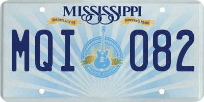 MS license plate MQI082
