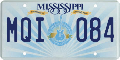 MS license plate MQI084