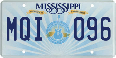 MS license plate MQI096