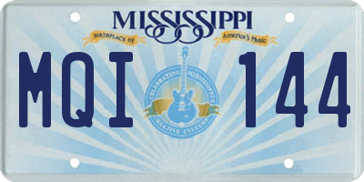 MS license plate MQI144