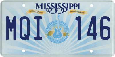 MS license plate MQI146