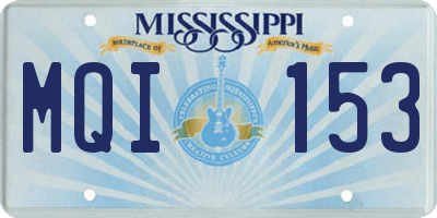 MS license plate MQI153
