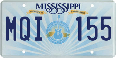 MS license plate MQI155