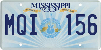 MS license plate MQI156