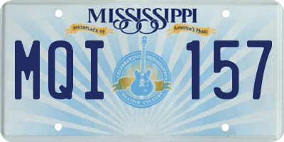 MS license plate MQI157