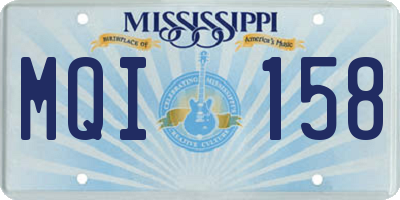 MS license plate MQI158
