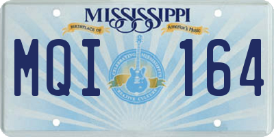 MS license plate MQI164
