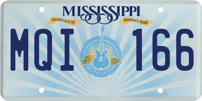 MS license plate MQI166