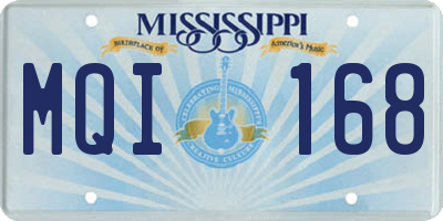 MS license plate MQI168