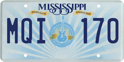 MS license plate MQI170
