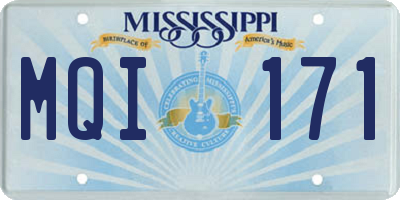 MS license plate MQI171