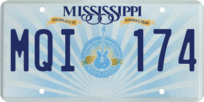 MS license plate MQI174