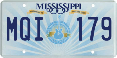 MS license plate MQI179