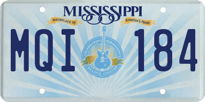 MS license plate MQI184
