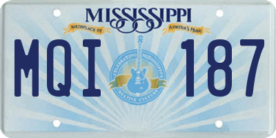 MS license plate MQI187