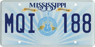MS license plate MQI188