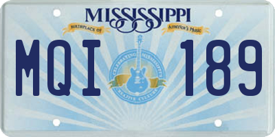 MS license plate MQI189