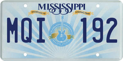 MS license plate MQI192