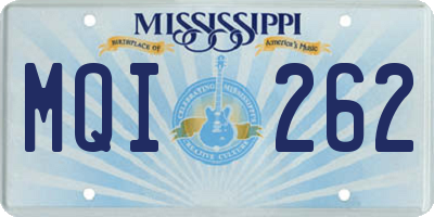 MS license plate MQI262