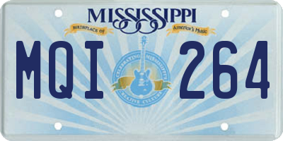 MS license plate MQI264