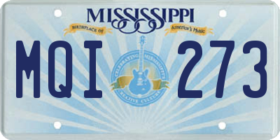 MS license plate MQI273