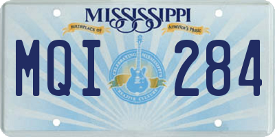 MS license plate MQI284