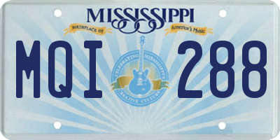 MS license plate MQI288