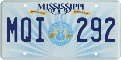 MS license plate MQI292