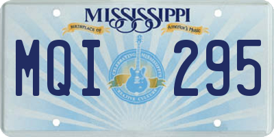 MS license plate MQI295