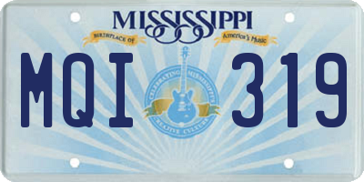 MS license plate MQI319