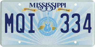 MS license plate MQI334