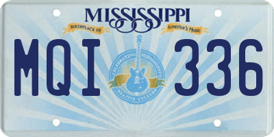 MS license plate MQI336