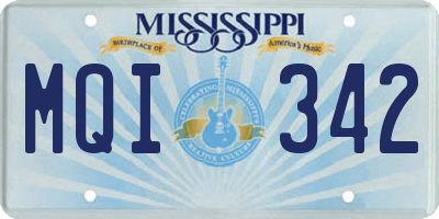 MS license plate MQI342
