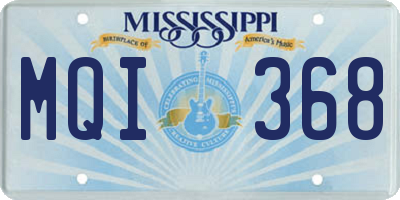 MS license plate MQI368