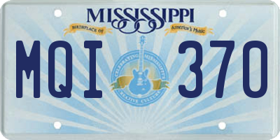 MS license plate MQI370