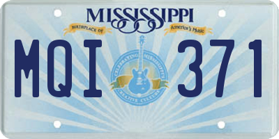 MS license plate MQI371