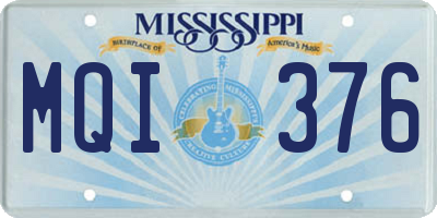MS license plate MQI376